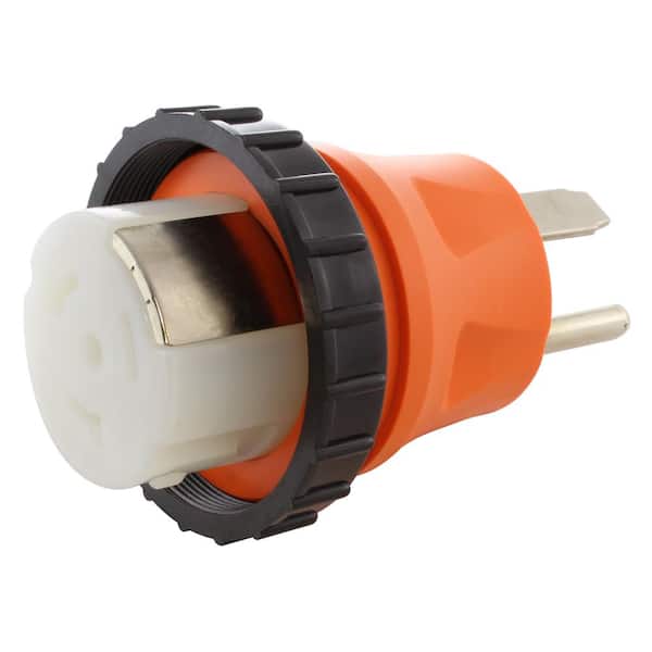 AC WORKS AC Connectors NEMA 14-50P 4-Prong 50 Amp RV/Generator Plug to RV/Marine 50 Amp Detachable Inlet Adapter