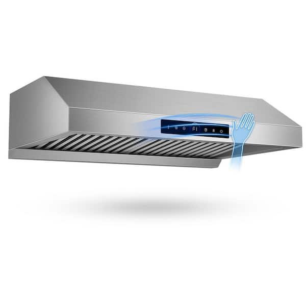 30 in. 900CFM Ducted Under Cabinet Range Hood in Silver With Digital Control and 2 LED Lights