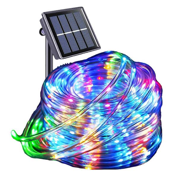 200 LED Solar Rope Lights 66 ft. IP65 Waterproof Outdoor Trampoline Accessories with 8-Modes for Camping Multicolor
