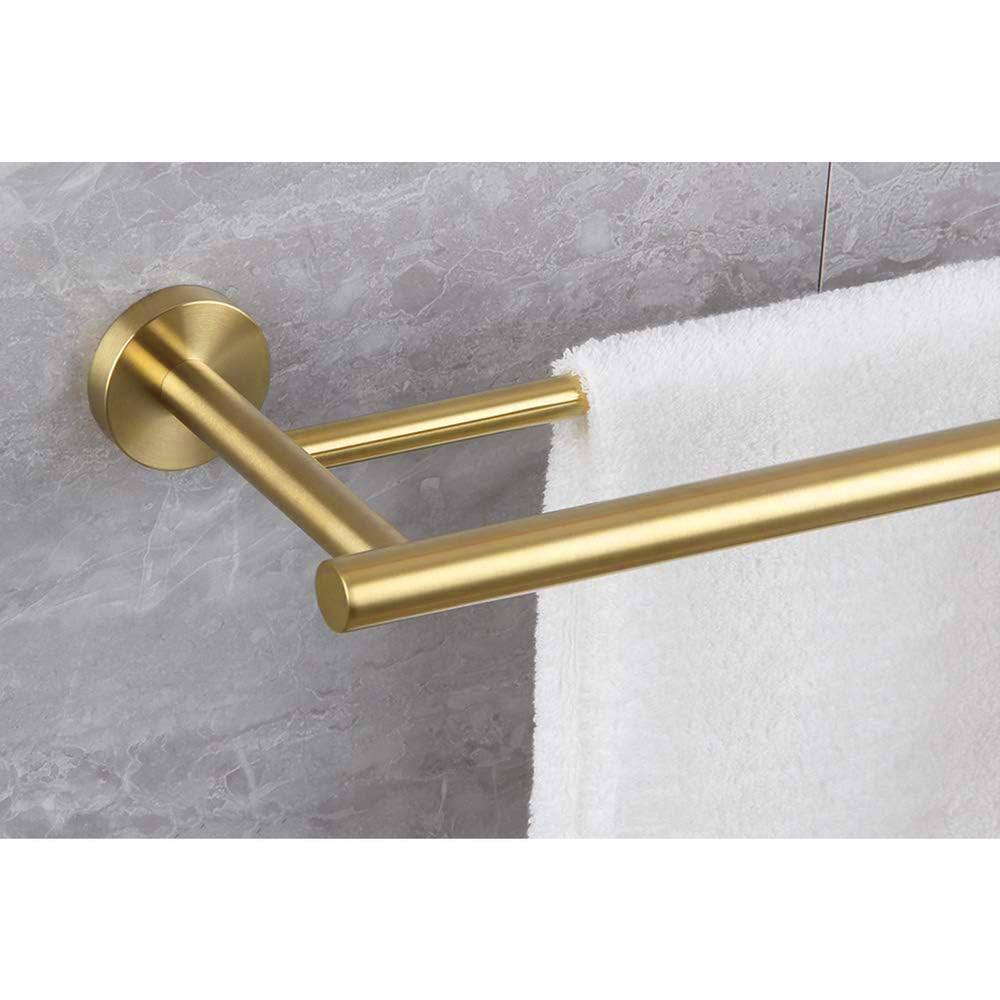 Brushed Gold 23.6-Inch Stainless Steel Wall Mounted Towel Bar