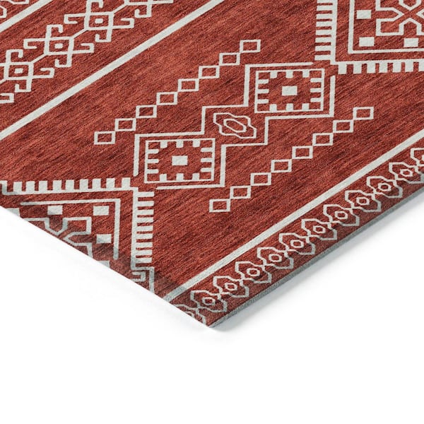Chantille Machine Washable Indoor/Outdoor Abstract ACN901 Red 5 ft. x 7 ft. 6 in. Area Rug