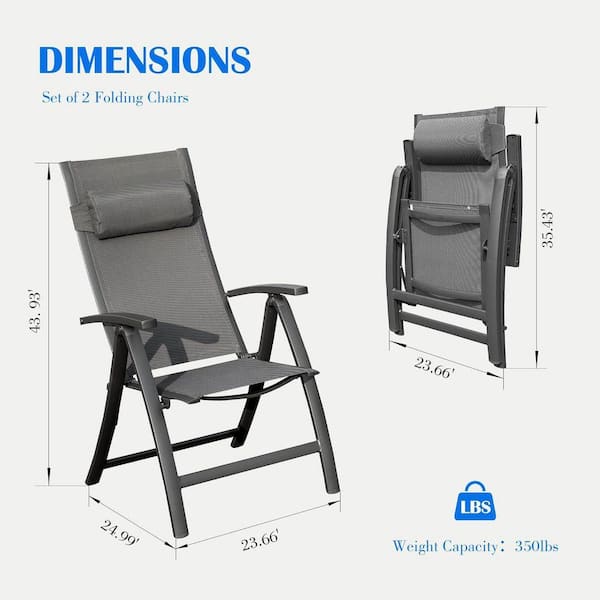 cenadinz Aluminium Adjustable Backrest /Folding Outdoor Lounge