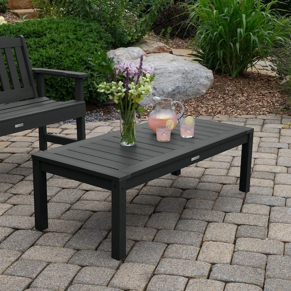 Highwood Adirondack Black Rectangular Recycled Plastic
