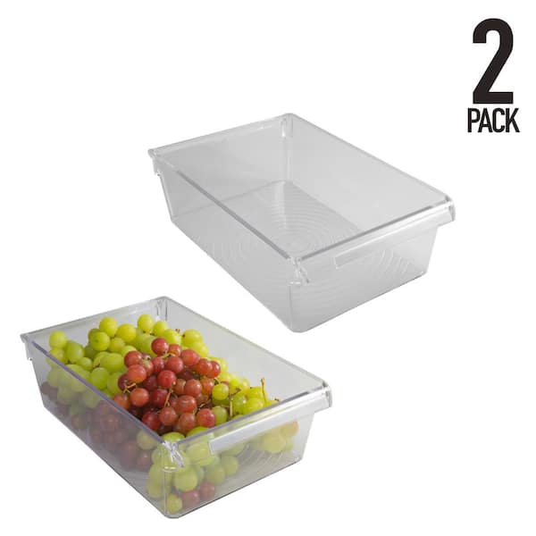 2-Pack Organizer bin with Lids, Kitchen Pantry & Fridge Food Storage  Containers - On Sale - Bed Bath & Beyond - 35540902