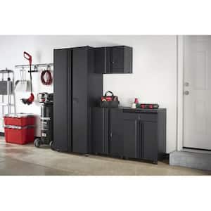 4-Piece Regular Duty Welded Steel Garage Storage System in Black