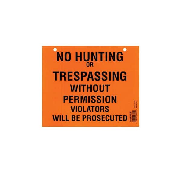 Hillman 7 in. x 8-1/2 in. No Hunting or Trespassing Pad (50-Pack)