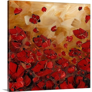 "Red Poppy Flowers" by Susanna Shaposhnikova Canvas Wall Art