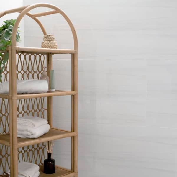 MSI Bianco Dolomite 24 in. x 48 in. Polished Porcelain Mable
