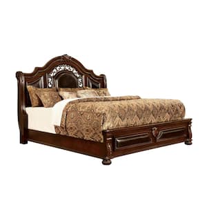 Flandreau Brown Cherry Queen Bed