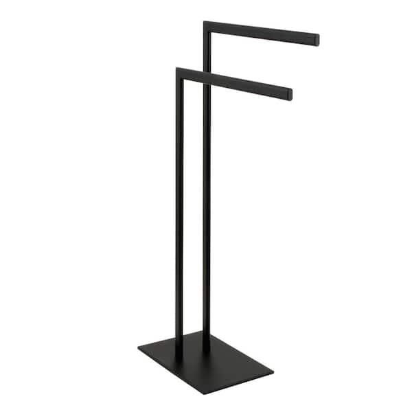 Kingston Brass Edenscape 2-Bar Freestanding Towel Rack in Matte Black ...