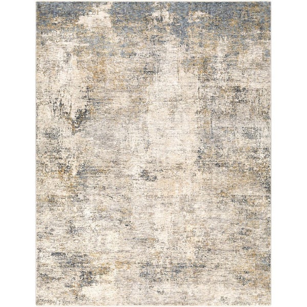 Cardiff Mustard Modern Abstract 10 ft. x 13 ft. Area Rug
