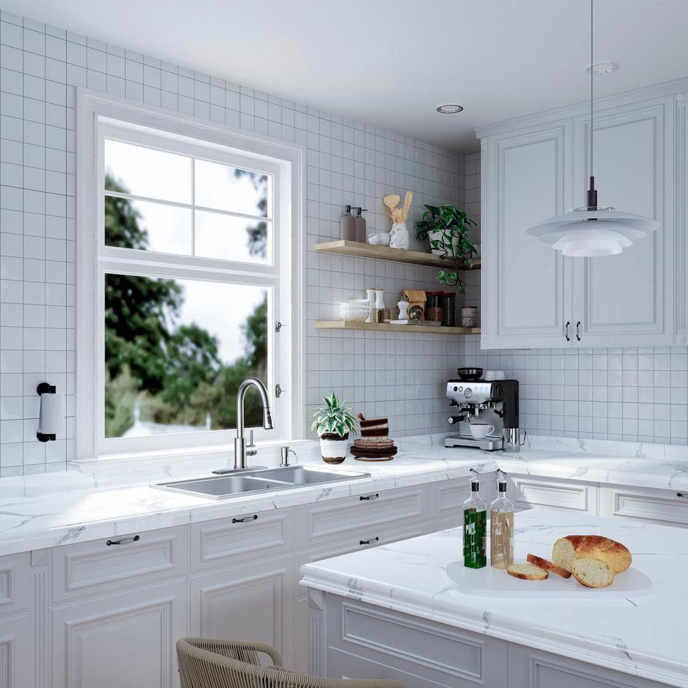 Chrome Pull-Down Kitchen Faucet with Soap Dispenser