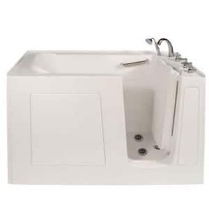 Avora Bath 60 in. x 30 in. Whirlpool Walk-In Bathtub in White with Wet and Dry Vibration Jets, Right Drain
