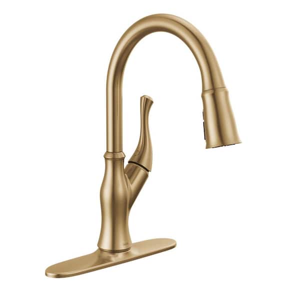 Delta Ophelia Gold Single Handle Pull Down Sprayer Kitchen Faucet