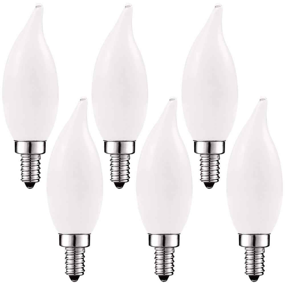 5 Watt Frosted Dimmable LED Candelabra Light Bulbs