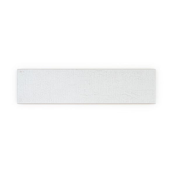 Take Home Tile Sample - Cambric White 4 in. x 6 in. Textured Subway Ceramic