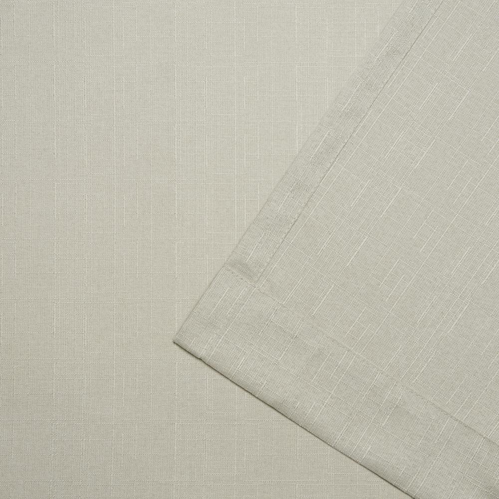 Loha Off-White Linen-Like Grommet Top Window Valance