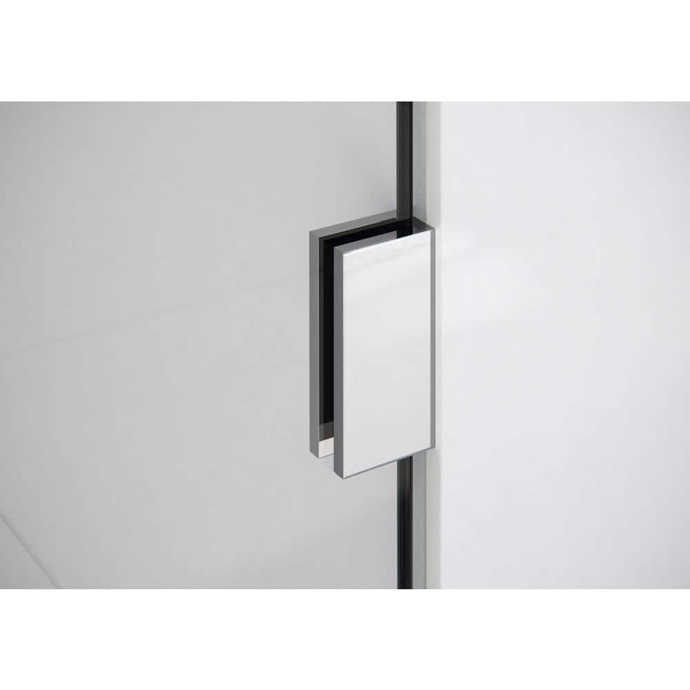 Illume 45.25 in. x 78 in. Frameless Chrome Clear Glass Shower Enclosure