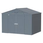 Premium 8 ft. W x 6 ft. D Charcoal Wrinkle Coat Metal Shed 43 sq. ft.