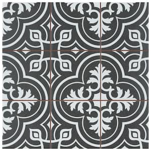Take Home Tile Sample - Harmonia Vintage Black 4-1/2 in. x 13 in. Ceramic Floor and Wall