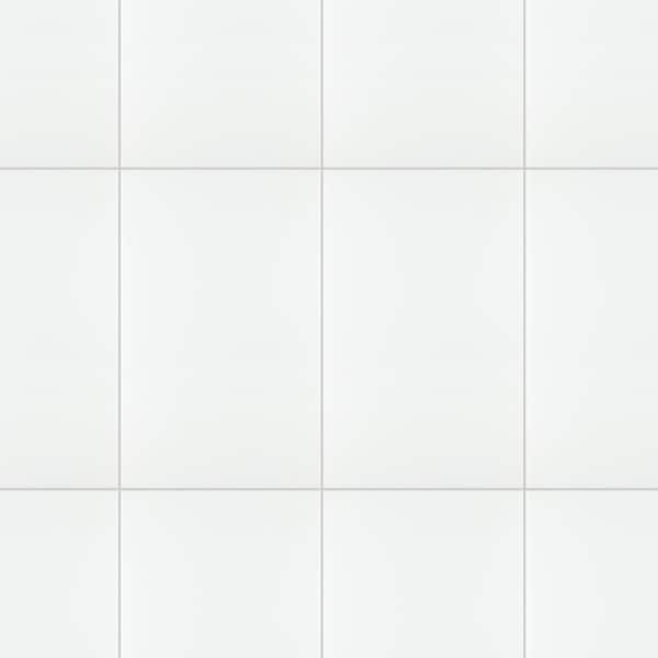 More Plain Matte White 9-7/8 in. x 15-3/4 in. Ceramic Wall Tile (10.9 sq. ft./Case)