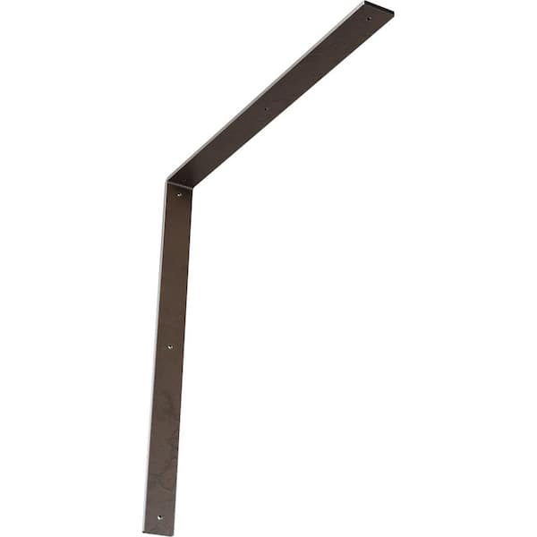 Ekena Millwork 24 in. x 2 in. x 24 in. Steel Hammered Brown Hamilton Bracket