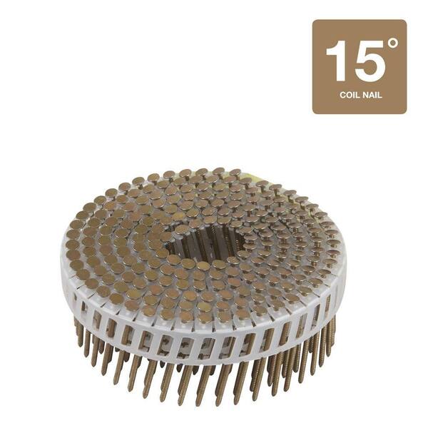 Hitachi 1-7/8 in. x 0.099 in. Plastic Sheet Ring Shank Electro galvanized Coil Nails (6,000-Pack)