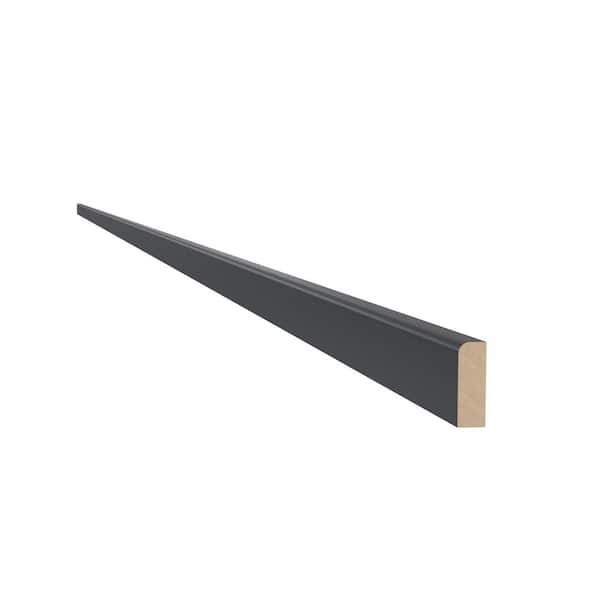 96 in. W x 0.25 in. D x 0.75 in. H Solid Wood Kitchen Cabinet Scribe Molding in Deep Onyx