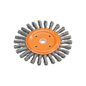 6 in. Bench Wheel Brush with Knot-Twisted Wires 5/8 in. Arbor