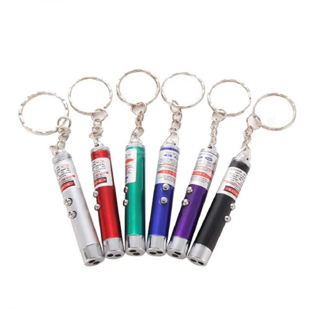 Cat Toy Laser Pointer Interactive Training Tool Screen with Keychain White LED Torch Light 6 Pack price history on PriceWatchPro