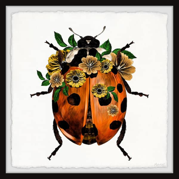 Unbranded "Sunflower Beetle" by Marmont Hill Framed Animal Art Print 24 in. x 24 in.