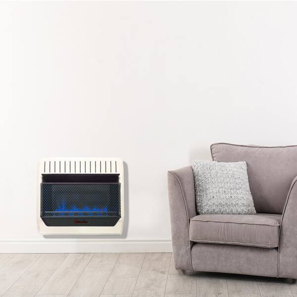 HearthSense 30,000 BTU Vent Free Dual Fuel (NG or LP) Blue Flame Heater  with Base Feet - T-Stat Control 171101 - The Home Depot