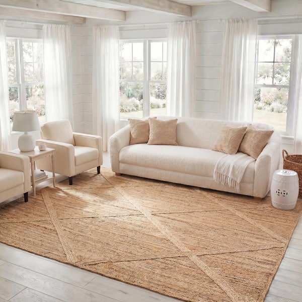 Natural Fiber 8 ft. x 10 ft. Natural Diamond Area Rug