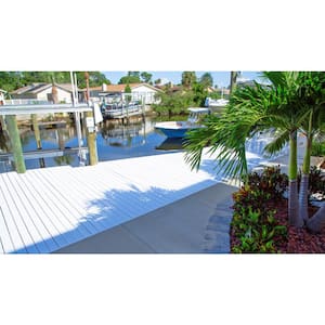 8 in. x 8 ft. White PVC Decking Board Side Cladding for Composite and Wood Patio Decks (5-Pack)