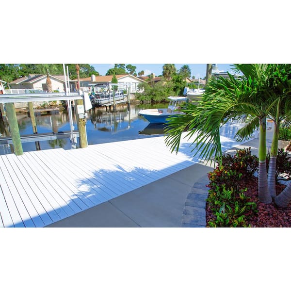 8 ft. Dark Walnut Rigid PVC Edge Trim cover for PVC Deck Board Covers (5-Pack)