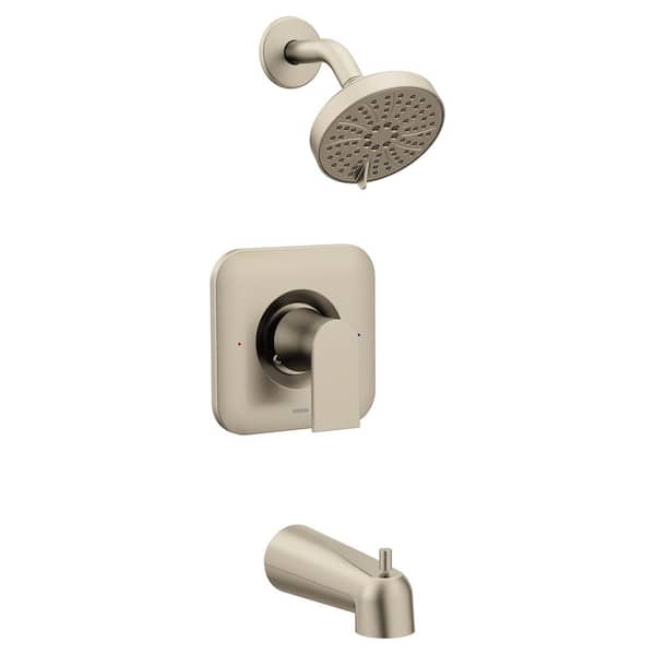 MOEN Genta LX Single-Handle 3-Spray PosiTemp Tub and Shower Faucet Trim Kit in Brushed Nickel (Valve Not Included)