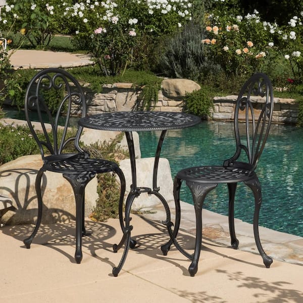 thomas 3pc cast aluminum patio bistro set