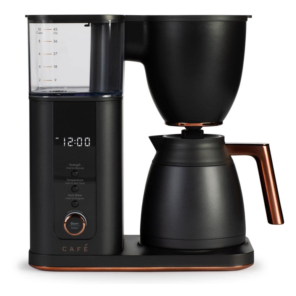 Matte Black 10-Cup Drip Coffee Maker with Thermal Carafe