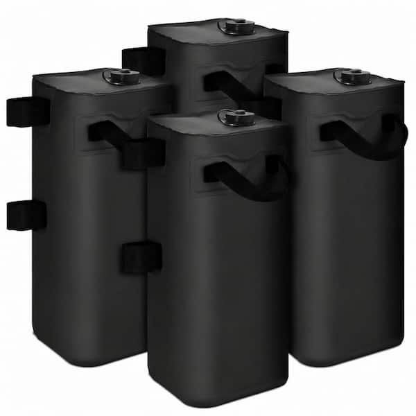 220 lbs. Total Capacity Canopy Water Weight Bags for Gazebo, Tent and Pop Up Canopy, Black, 4-Pack