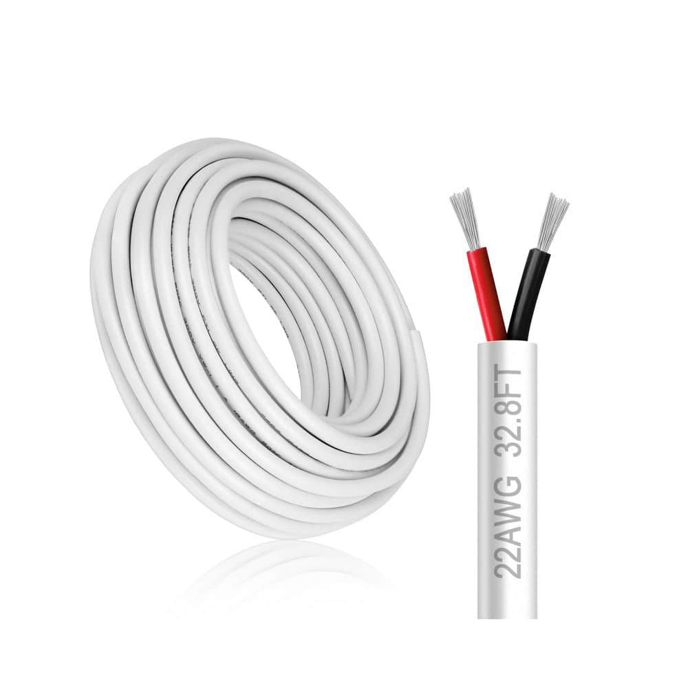 32. 8ft 22 Gauge /2 Conductor Stranded Low Voltage Landscape Lighting Wire Tinned Copper PVC Case Extension price history on PriceWatchPro