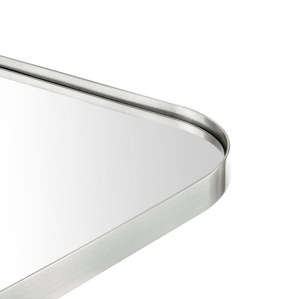 Brushed Nickel Rectangular Bathroom Vanity Mirror 20'' x 55''