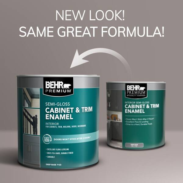 Behr Premium 1 Qt Ppu5 05 Coconut S Semi Gloss Enamel Interior Cabinet And Trim Paint 712304 The Home Depot Semi Gloss Enamel Interior Cabinet, Behr Cabinet And Trim Paint Home Depot