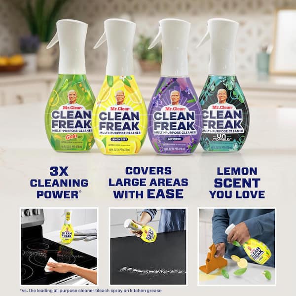 16 oz. Lemon Zest Scent Clean Freak Deep Cleaning Mist Starter Kit All-Purpose Cleaner Spray (2-Pack)