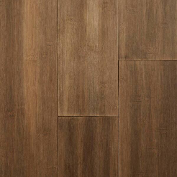 Home Decorators Collection Horizontal Hand Scraped Sepia 3 8 In T X 5 In W X 38 58 In L Click Lock Bamboo Flooring 26 79 Sq Ft Case Hl662h The Home Depot
