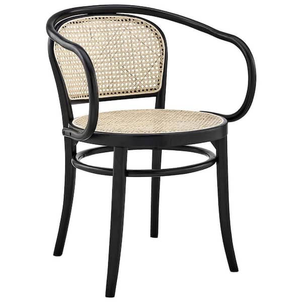 MODWAY Oliana Black Wood Dining Armchair