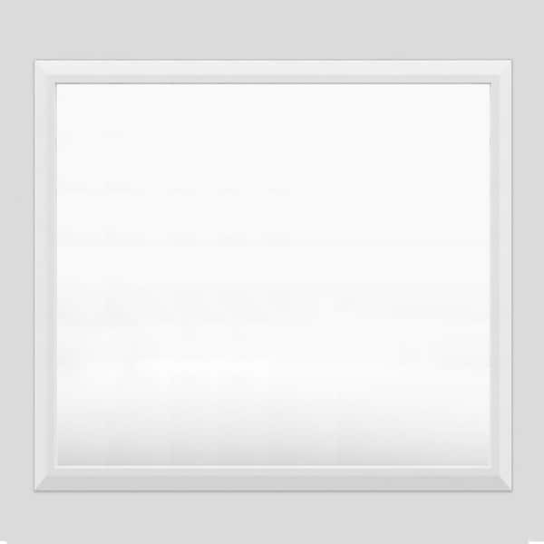 40 in. H x 36 in. W Rectangular Aluminum Alloy Framed and Tempered Glass Wall Bathroom Vanity Mirror in Matte White