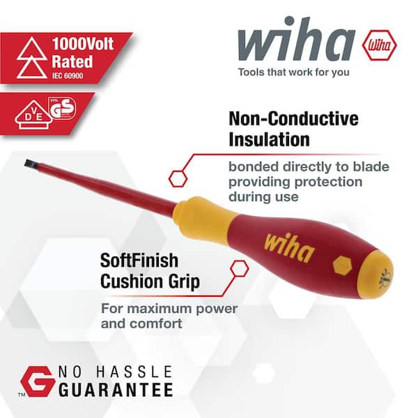 1000-Volt Insulated SoftFinish Screwdriver Set-Slotted, Phillips (5-Piece)
