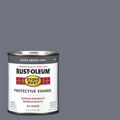 1 qt. Protective Enamel Gloss Smoke Gray Interior/Exterior Paint
