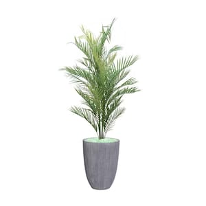59 in. glow in the dark artificial palm tree in sustainable planter