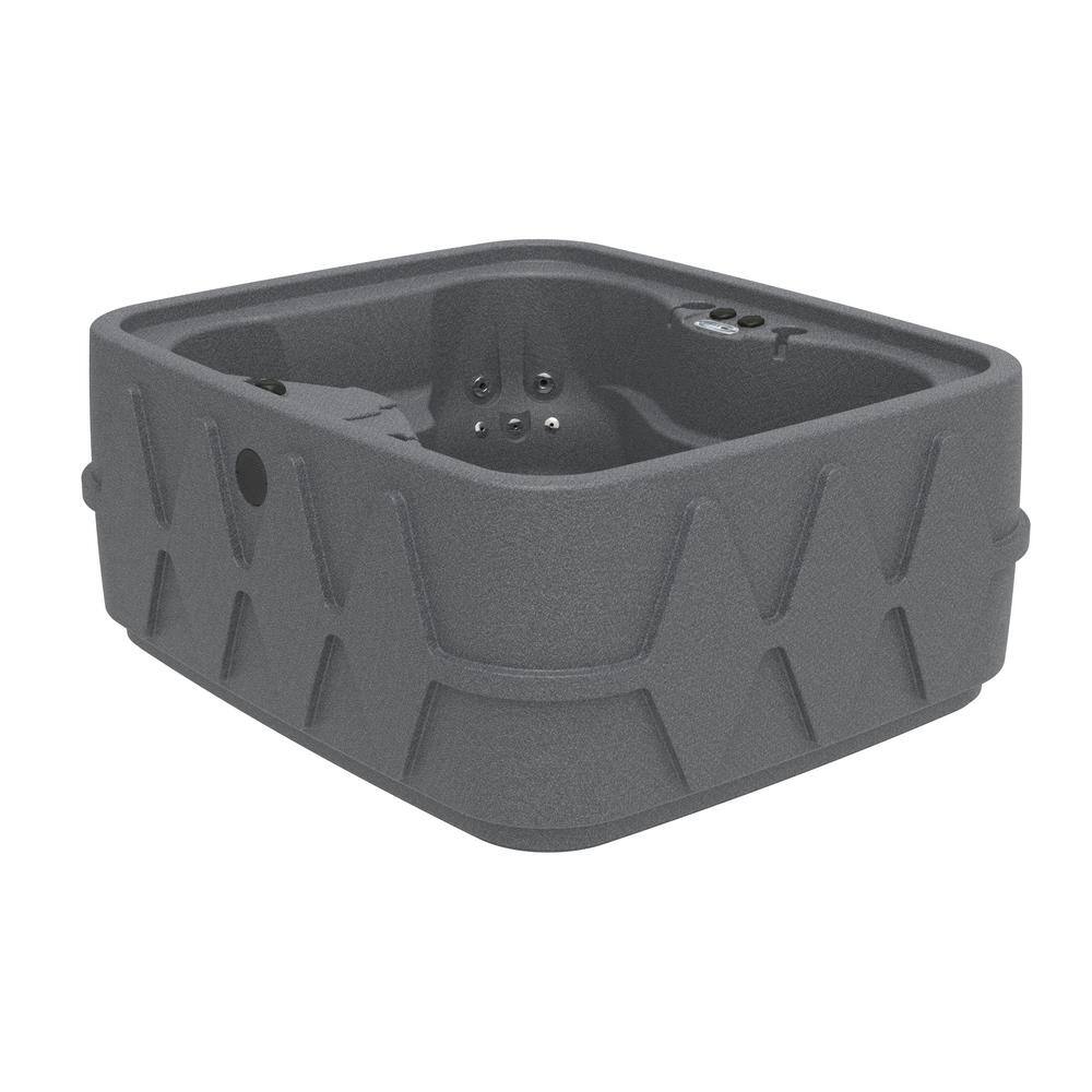 Graystone 4-Person Plug & Play Hot Tub with LED Waterfall